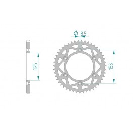 COURONNE ALU ANTIBOUE AFAM PAS 520