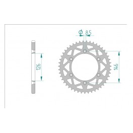 COURONNE ALU ANTIBOUE AFAM PAS 520 COURONNE ALU ANTIBOUE AFAM PAS 520
