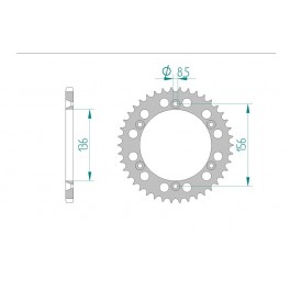 COURONNE ALU ANTIBOUE AFAM PAS 520 COURONNE ALU ANTIBOUE AFAM PAS 520