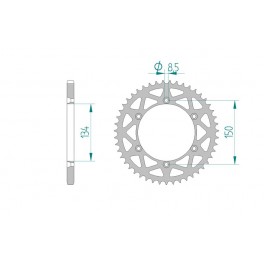 COURONNE ALU ANTIBOUE AFAM PAS 520