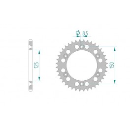 COURONNE ALU ANTIBOUE AFAM PAS 520 COURONNE ALU ANTIBOUE AFAM PAS 520