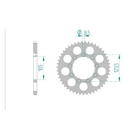 COURONNE ALU ANTIBOUE AFAM PAS 520